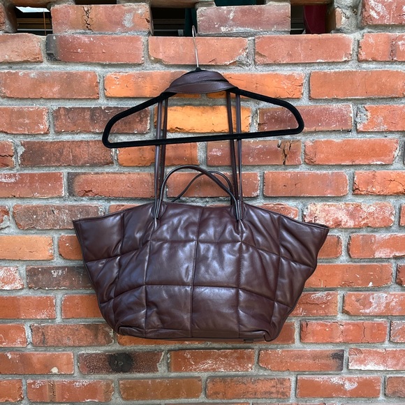 All Saints Bags All Saints Nadaline Quilted Leather Tote Oxblood Color Poshmark